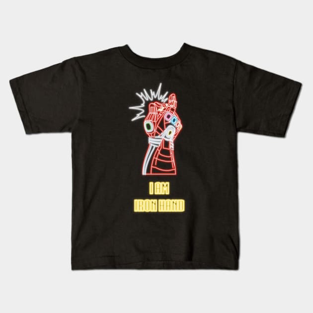 Iron Hand Kids T-Shirt by AndyDesigns